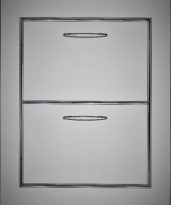 Stainless Steel Drawer Combination Insert with 2 Drawers